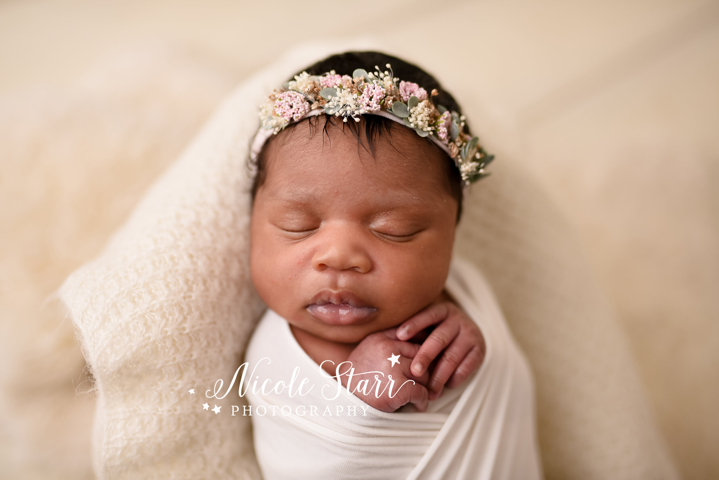 Floral Crowns and Lace - Gorgeous Newborn Portraits for a Baby